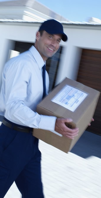 person delivering a package